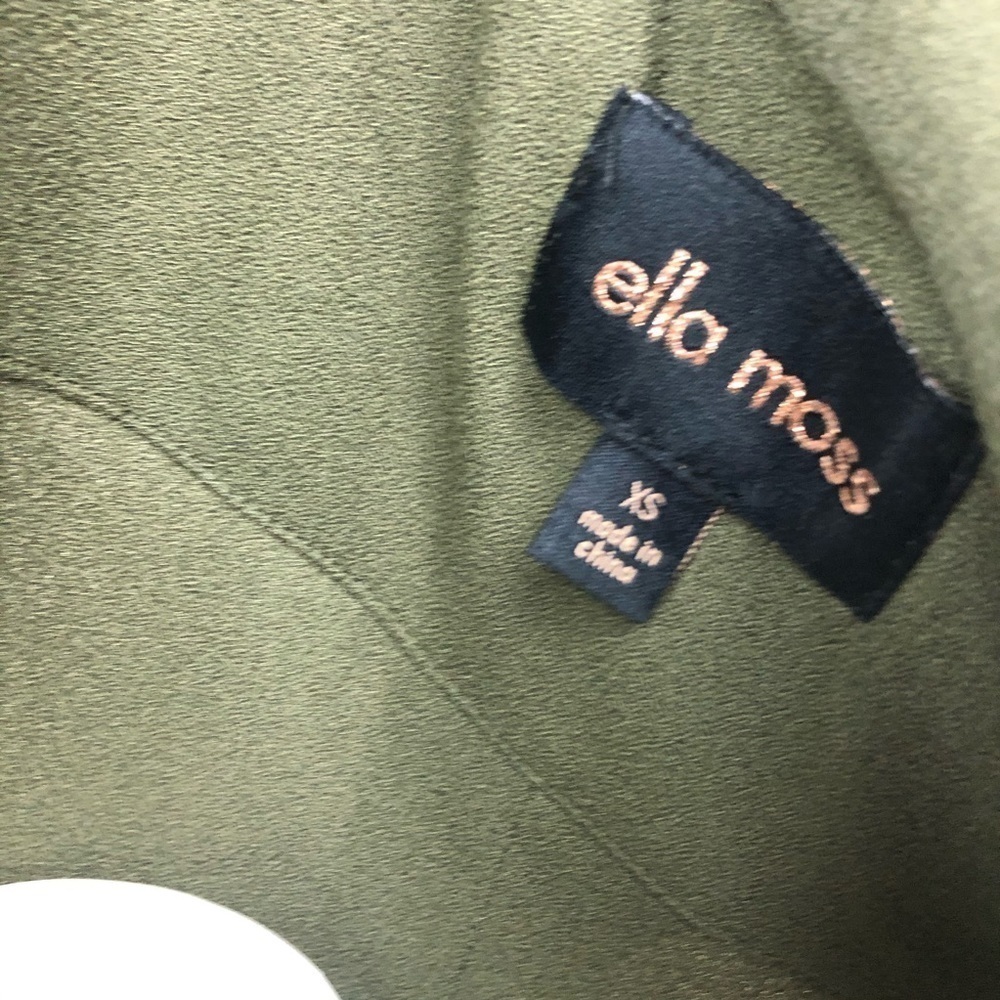 🎁 Ella Moss Stella Moto Jacket in Army Green XS Women’s - Picture 4 of 7